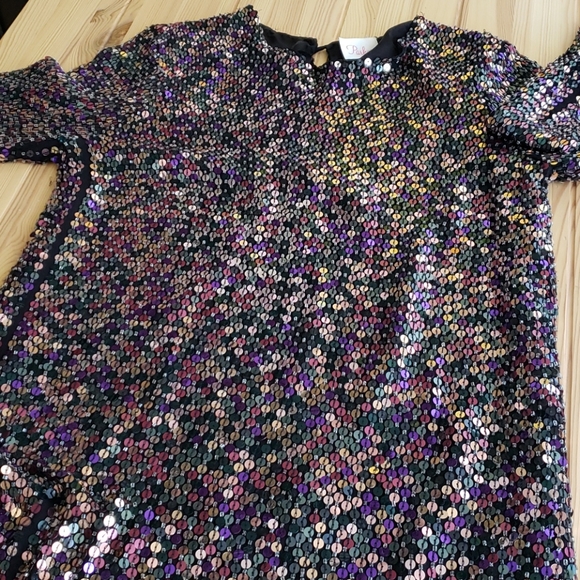 Parker multy colored hand sequined coctail dress - Picture 9 of 10